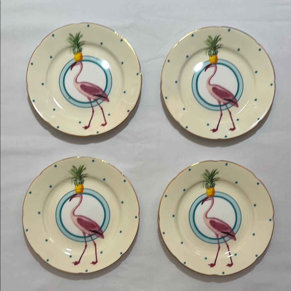 Yvonne Ellen Whimsical Flamingo Cake Plate Set